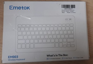 Emetok Niemiecka klawiatura Bluetooth Emetok EM00