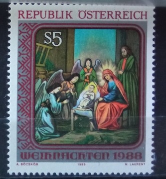 Znaczki** Austria 1979r Mi1630 Boże Narodzenie