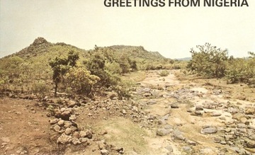 Widokowka z Nigerii. Wyschnięte koryta rzek.