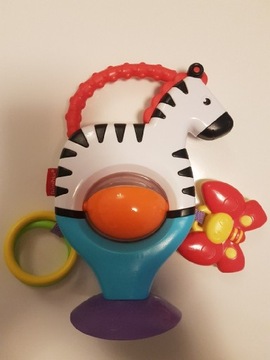 Grzechotka z przyssawką Fisher Price zebra