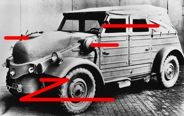 VW typ 82 Kübelwagen z generatorem gazu drzewnego