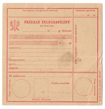 Przekaz telegraficzny GDPiT X.926