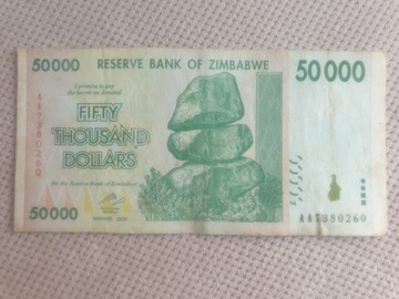 Zimbabwe 50000 dolarów