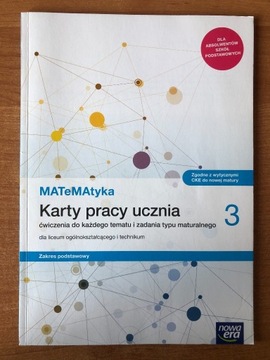 Matematyka Karty pracy ucznia 3 zakres podstawowy