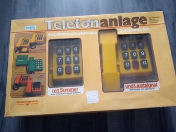 zabawkowy telefon anlage prl retro