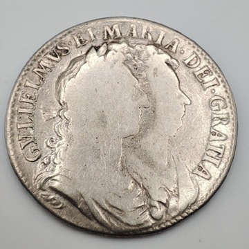 Moneta 1/2 KORONY 1689 WILLIAM I MARIA Anglia 