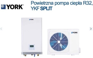 Pompa Ciepła York 10KW split R32 A+++ Brutto 23% V