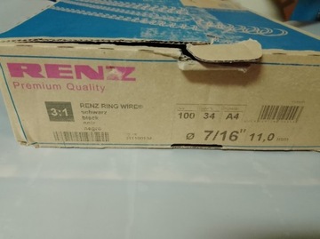 Ringi  bindery metalowe Renz 11mm czarne 90szt