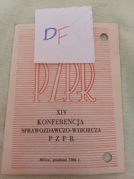 Milicz-PZPR-1966 rok-delegat