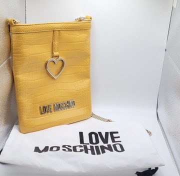 Torebka LOVE MOSCHINO MINI żółta oryg. z paragonem