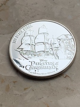 Moneta srebrna Piraci z Karaibów Czarna Perła 2021