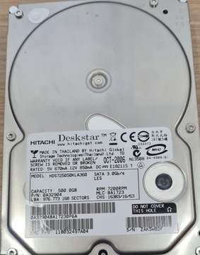 DYSK EMC HDD SATA 500GB 7.2K RPM 3,5" - 0A32904