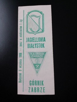 PROGRAM JAGIELLONIA - GÓRNIK ZABRZE 1988-89