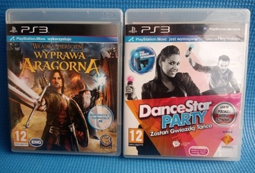 Zestaw PS3: Wyprawa Aragorna Eng, Dance Star Party PL