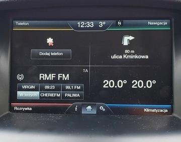 Ford SYNC2 Aktywacja NAWIGACJI Mapa EUROPY F11