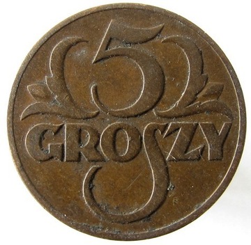 5 groszy 1936 rok.