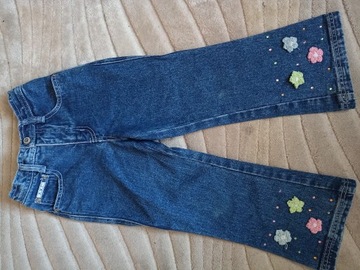 spodnie jeansowe dziewczęce w gumkę