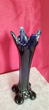 Śliczny wazon kobaltowy MURANO 25 cm