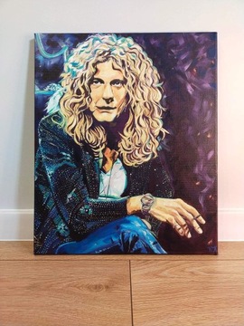 Robert Plant Led Zeppelin obraz olejny portret