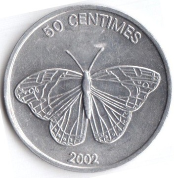 KONGO 50 centymów 2002, KM#80, okolicznościowa UNC