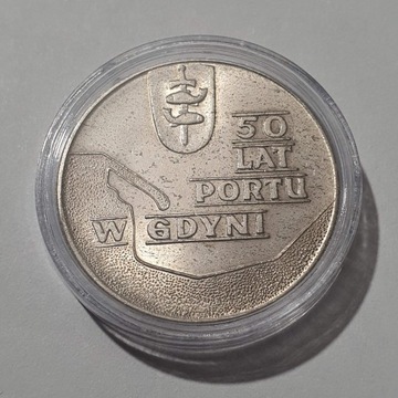 10 złotych 1972 50 Lat Portu w kapslu Real foto 