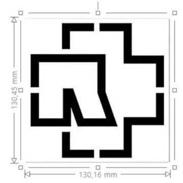 Naklejka na samochód Rammstein  130mm x 130mm