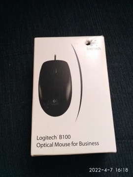 Mysz optyczna USB Logitech czarna przewodowa oryginalna