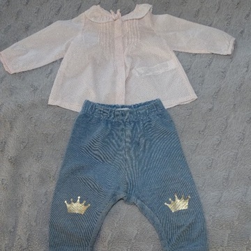 Komplet koszula Zara i spodnie 5-10-15, r. 62-68