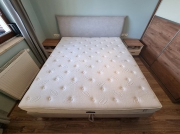 Łóżko tapicerowane Malmo Bis 180x200 + materac Materasso Amalfi