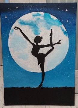 Obraz ręcznie malowany Akryl 50x70 tancerka