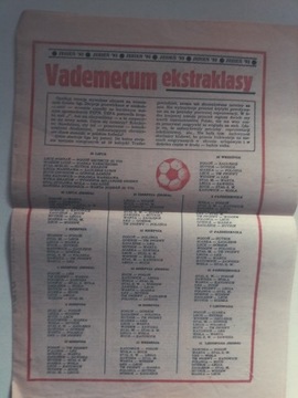 TEMPO Vademecum Ekstraklasy jesień 1993 4 str.
