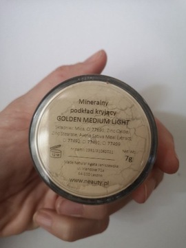 Neauty Minerals  Golden Medium Light 7g nowy matuj
