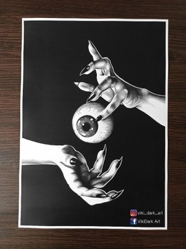 Obraz dłonie ręce - print, plakat, wydruk, horror