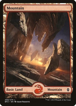 Mountain Full Art (Battle for Zendikar) EX/NM