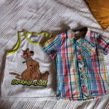 Koszula 110cm i t-shirt Scooby-Doo!110-116cm