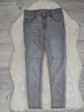 Spodnie Jeans , Jeansowe Szare Rozmiar 128 - 134 