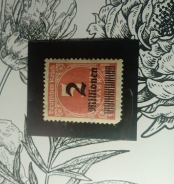 1923 Deutsches Reich Hyperinf. Stamp. 2 Million