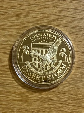 Medal - Operacja Pustynna Burza- platerowany Au