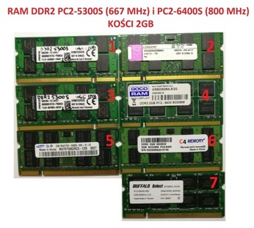 Pamięć RAM DDR2, DDR3 - kości 1GB, 2GB i 4GB