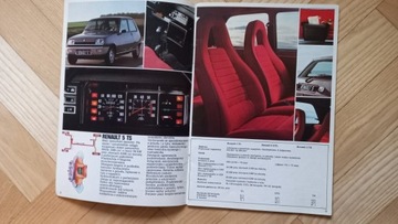 Renault 5 4 17 30 katalog * prospekt lata 70-te 