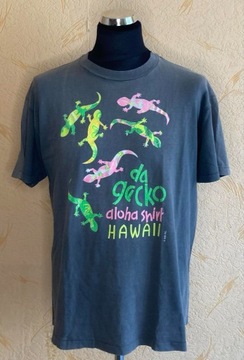 T-Shirt Da gecko aloha shirt Hawaii 1989r. P.C.