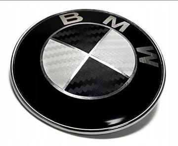 Emblemat Logo BMW Na Maskę CARBON 82MM 51148132375