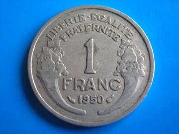 Francja 1 franc frank 1950