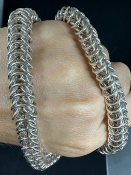 Gruby srebrny łańcuch naszyjnik męski 120 gram 50 cm