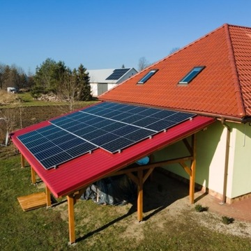 CARPORT dwustanowiskowy Fotowoltaika 9,9kW +montaż