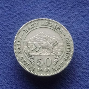 A173 Afryka Wschodnia 50 centów 1948