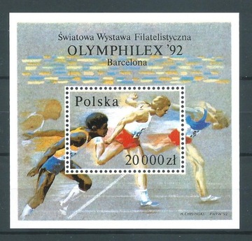 Bl.148 B (3244) ŚWF "Olymphilex`92" w Barcelonie