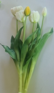 Tulipany Silikonowe Gumowe Bukiet 5 sztuk