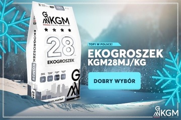 Ekogroszek KGM 28 - 40x25kg=1T  Polski Węgiel Opał