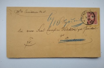 List z miejscowości Sprottau z roku 1878